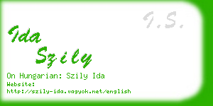 ida szily business card